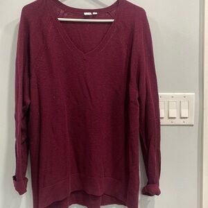 Gap maroon xl v neck sweater